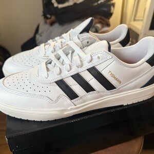 Adidas White and Black Tyshawn Sneakers NWT